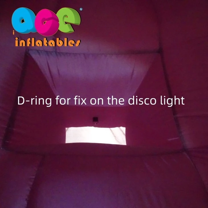 Inflatable tunnel portable LED disco light party tent7