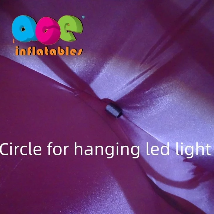Inflatable tunnel portable LED disco light party tent5